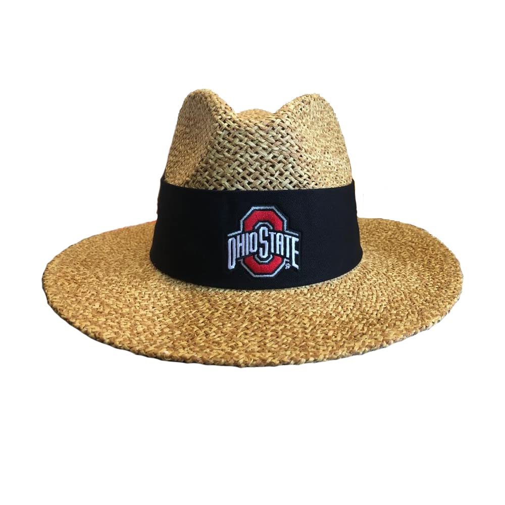 LogoFit Ohio State Angler Safari Straw Hat Black