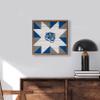 Kendrick Home + Stadium Collegiate "Quilt Mascot" Unique American Hardwood Natural Walnut Framed Dcor Sign (Iowa State Cyclones, 12x12) view 3