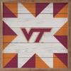 Kendrick Home + Stadium Collegiate "Quilt Mascot" Unique American Hardwood Natural Walnut Framed Dcor Sign (Memphis Tigers, 8x8) view 1