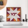 Kendrick Home + Stadium Collegiate "Quilt Mascot" Unique American Hardwood Natural Walnut Framed Dcor Sign (Memphis Tigers, 8x8) view 2