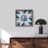 Kendrick Home + Stadium Collegiate "Quilt Mascot" Unique American Hardwood Natural Walnut Framed Dcor Sign (Jackson State Tigers, 24x24) view 3