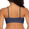 Smart & Sexy Women's Cloud Cotton Comfort Collection Bralettes & Panty 2 Packs, NAVY HIGHLIGHT/ GREY HEATHER Smooth, X-Large view 3
