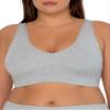 Smart & Sexy Women's Cloud Cotton Comfort Collection Bralettes & Panty 2 Packs, NAVY HIGHLIGHT/ GREY HEATHER Smooth, X-Large view 4