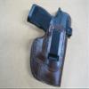 Azula Fully Lined IWB in The Waist Band Leather Concealed Carry Holster for Kimber R7 Mako with Red Dot Sight CCW Brown - Left Hand view 1