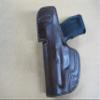 Azula Fully Lined IWB in The Waist Band Leather Concealed Carry Holster for Kimber R7 Mako with Red Dot Sight CCW Brown - Left Hand view 2