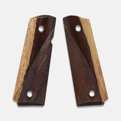 1911 Officer Size Grips, 2-Tone Cocobolo, Ranger Cut, Beveled Bottom