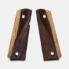 1911 Officer Size Grips, 2-Tone Cocobolo, Ranger Cut, Beveled Bottom view 1