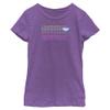 Disney Pixar Lightyear Stacked Girls Short Sleeve Tee Shirt, Purple Berry, Medium view 1