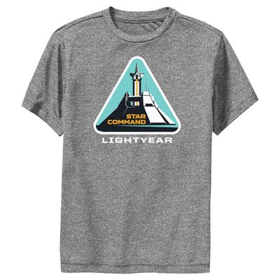 Boy's Lightyear Star Command Launch Performance Tee - Charcoal Heather / Command Launch - Medium