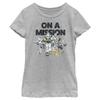Disney Pixar Lightyear Group Shot Girls Short Sleeve Tee Shirt, Athletic Heather, Medium view 1