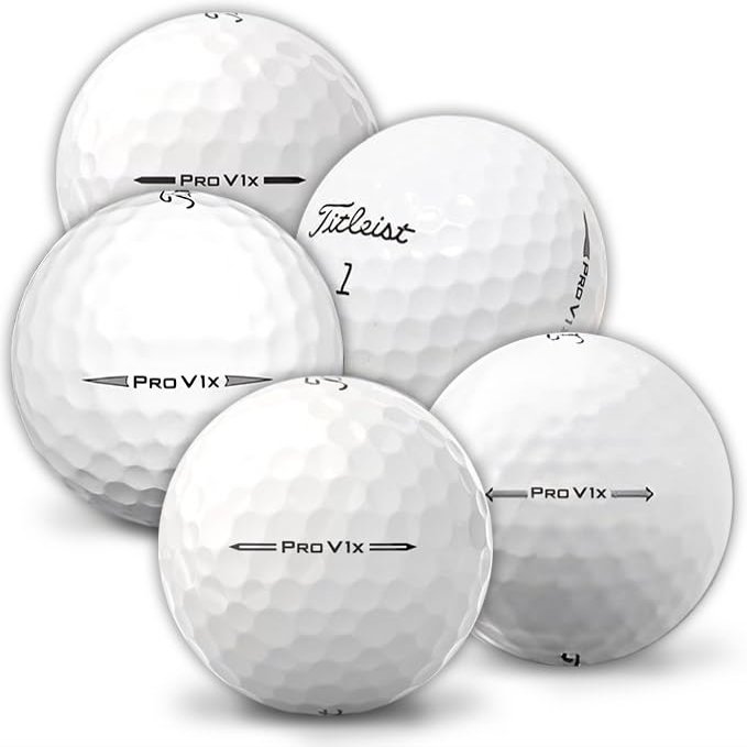 Golf Ball Monkey Cheap Recycled for Titleist ProV1X Golf Balls Bulk - Premium Used Pro V1X Golfballs ProV - Pro V 1X Balls (100-5A/Mint, White)