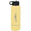 LaserGram Personalized Water Bottle, Trumpet, Stainless Steel Double Wall Vacuum Insulated with Flip Top Straw, Custom Engraved Gift (40oz / 1180ml Yellow) view 1