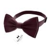 Adam Young Men's Maroon Bow Tie Pre-Tied Style Formal Satin Classic Bowtie for Tuxedo Faux Silk (Large, Wine Red) view 2