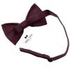 Adam Young Men's Maroon Bow Tie Pre-Tied Style Formal Satin Classic Bowtie for Tuxedo Faux Silk (Large, Wine Red) view 3