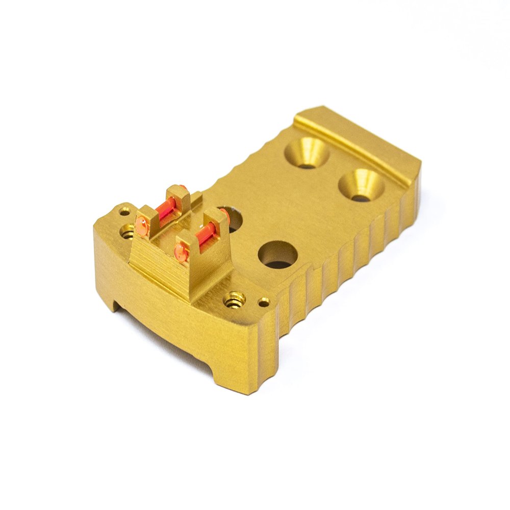 1911 Red Dot Base Plate (Holosun/Fusion) - Light-Weight Aluminum - Gold