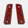 1911 Officer Grips, Red Cocobolo, Smooth, Beveled Bottom view 1