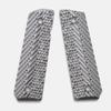 1911 Full Size Grips, G-10 White/Black, Ripple Design, Beveled Bottom view 2