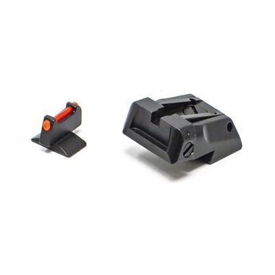 LPA Fully Adjustable Sig Sauer Sight Set - Black with Fiber Front - P220 - P320