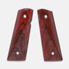 Fusion Firearms 1911 Officer Grips, Red Cocobolo, Ranger Cut, Mag-Well Bottom view 1