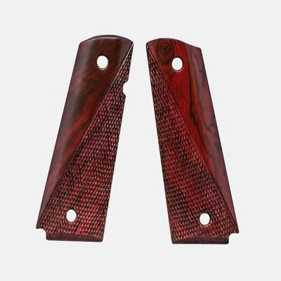 1911 Full Size Grips, Red Cocobolo, Ranger Cut, Beveled Bottom, Thin