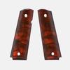 1911 Full Size Grips, Red Cocobolo, Smooth, Beveled Bottom view 1