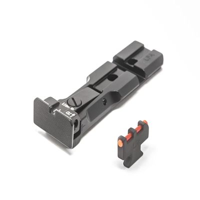 S&W RMR Rear Sight Black Target Black Body with Red Plunger Front Sight