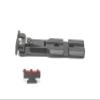 S&W RMR Rear Sight Black Target Black Body with Red Plunger Front Sight view 2