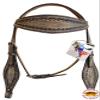 HILASON Brown Western Horse Headstall Breast Collar Set Tack American Leather | Bridle for Horses Headstalls view 2