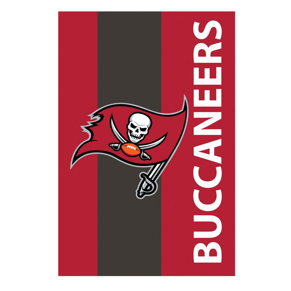 Tampa Bay Buccaneers Banner Flag Double Sided Applique Embroidered 29x44 Inches