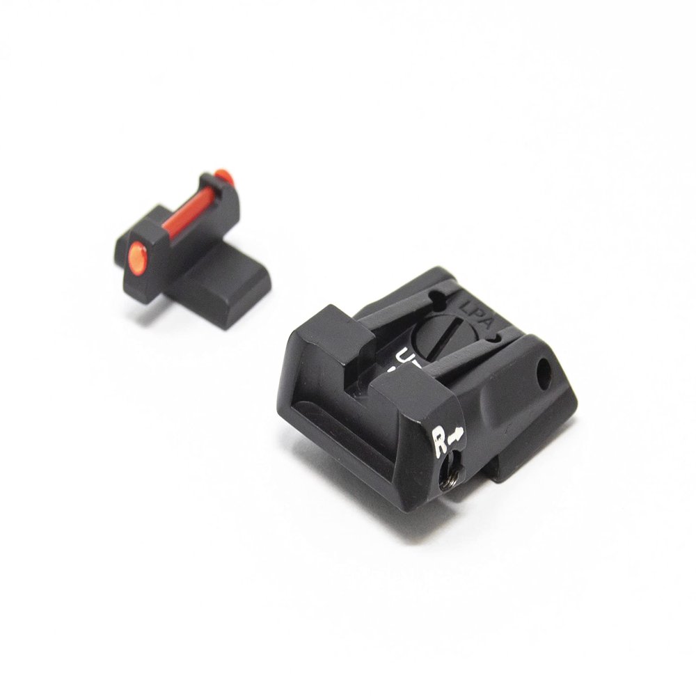 H&K P30 P45 SFP9 VP9 and Striker Sight Set - Black Rear with Fiber Front