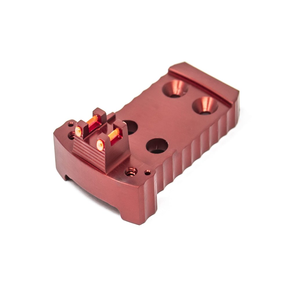 1911 Red Dot Base Plate (Holosun/Fusion) - Light-Weight Aluminum - Red