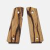 1911 Officer Grips, Inkberry, Double Diamond Checkered, Beveled Bottom, Thin view 1