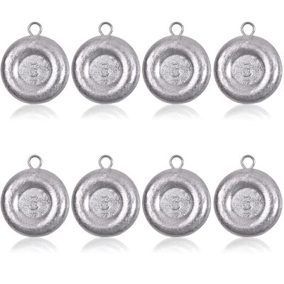 Disc Sinkers Fishing Weights Coin Sinkers Saltwater Surf Fishing Weights Bottom Fishing Drifting Trolling Catfishing Fishing Sinkers Weights Saltwater Tackle 1oz 2oz 3oz 4oz 5oz 6oz 8oz
