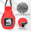 INNOLIFE Boxing Slip Bag, Dodge Hide Speed Bag Maize Ball Leather Ball for Reflex Training, Boxing, Kickboxing, MMA Pendulum Training, Red (Red (Filler Already Included) view 4