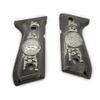 Custom Beretta 92 96 Grips Beretta 92F, 92FS, M9, 96 Medusa Metal Grips Black Nickel Plated view 1