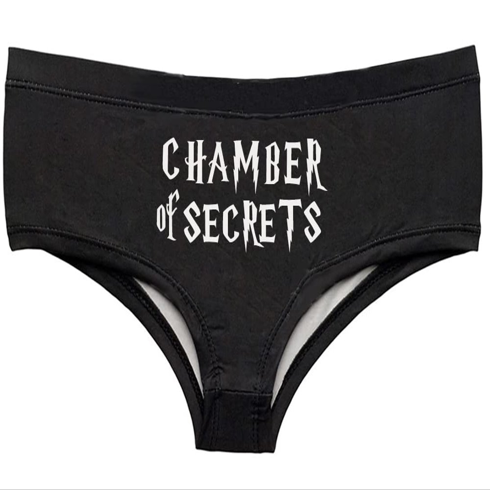 Southern Sisters Chamber of Secrets Boy Short Panty For Bride To Be Medium Black