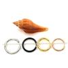316L Surgical Stainless Steel Small Hoop Earrings for Men Women 8mm 10mm 12mm 14mm 16mm Hypoallergenic Earrings Cuff Huggie Hoop Earrings for Cartilage Piercings Earring Sets-4 pairs 8mm view 3