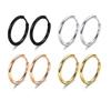 316L Surgical Stainless Steel Small Hoop Earrings for Men Women 8mm 10mm 12mm 14mm 16mm Hypoallergenic Earrings Cuff Huggie Hoop Earrings for Cartilage Piercings Earring Sets-4 pairs 8mm view 4