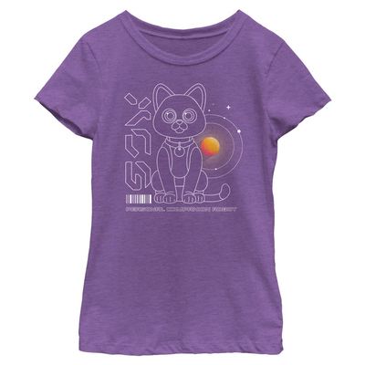 Disney Pixar Lightyear SOX Girls Short Sleeve Tee Shirt, Purple Berry, X-Large