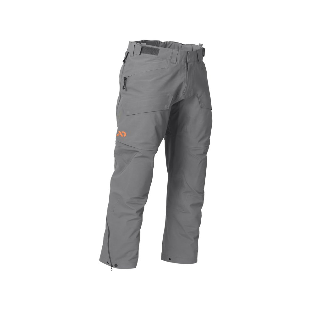 First Lite Men's Omen Stormshelter Pant - Lightweight Waterproof Hunting Pants - Ash Grey - XX-Large
