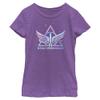 Disney Pixar Lightyear Star Command Holographic Girls Short Sleeve Tee Shirt, Purple Berry, Large view 1