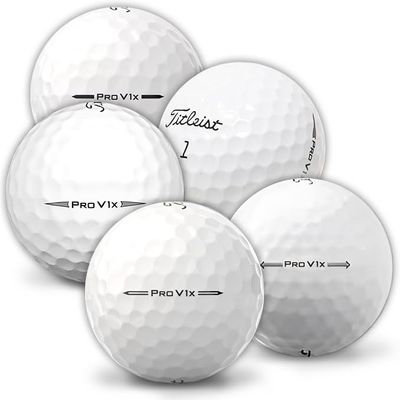 Golf Ball Monkey Cheap Recycled for Titleist ProV1X Golf Balls Bulk - Premium Used Pro V1X Golfballs ProV - Pro V 1X Balls (24-5A/Mint, White)