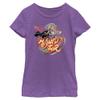 Marvel Love & Thunder Swishy Mighty Thor Girls Short Sleeve Tee Shirt, Purple Berry, X-Large view 1