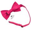 Adam Young Men's Rose Magenta Bow Tie with Handkerchief Set Pre-Tied Style Formal Satin Classic Bowtie for Tuxedo Faux Silk (Large, Hot Pink) view 3
