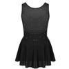 Jhaoyu Girls Shiny Rhinestone Figure Ice Skating Dress Ballet Tutu Skirted Leotard Competition Dancing Outfits Black 6 Years view 2