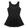 Jhaoyu Girls Shiny Rhinestone Figure Ice Skating Dress Ballet Tutu Skirted Leotard Competition Dancing Outfits Black 6 Years view 3