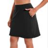 Jhsnjnr Womens Athletic Skirts Knee Length Tennis Skort with Shorts High Waisted Golf Skirts Black view 1