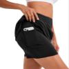 Jhsnjnr Womens Athletic Skirts Knee Length Tennis Skort with Shorts High Waisted Golf Skirts Black view 2