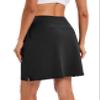 Jhsnjnr Womens Athletic Skirts Knee Length Tennis Skort with Shorts High Waisted Golf Skirts Black view 4