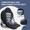 AQUARM Kayak Seat Thickened Padded Deluxe Canoe Seat Adjustable Kayak Backrest Replacement Seat Fishing Boat Seat Cushion Pad with Back Support for Universal Sit view 2